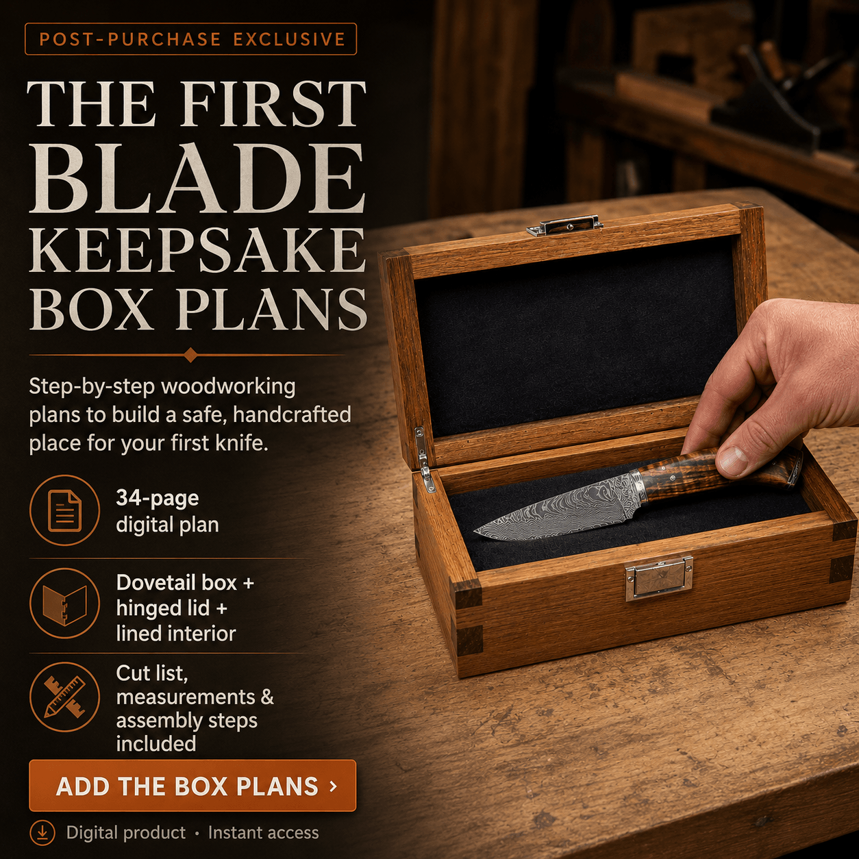 The First Blade Keepsake Box Plans